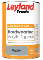 Leyland Trade Hardwearing Acrylic Eggshell Emulsion Paint Mirror Mirror (Ppg1039-3) 5L - thumbnail 2