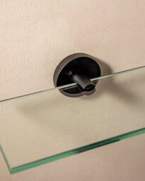Cosmic Bathroom Shelf, Bathroom Organizer, 40Cm, Glass, Matt Black, Anti-Corrosion, 10Kg Resistance, Start Collection - thumbnail 2