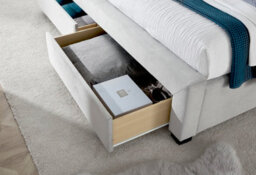 Bedmaster Newton Grey Velvet 4 Drawer Storage Bed And Neptune Spring Mattress Double - thumbnail 4