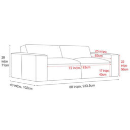 Valencia Nathan Full Aniline Leather Lounge Modular Loveseat Sofa Black Fsc Pine Wood Top Stitched Seam - thumbnail 3