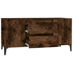 Berkfield Tv Cabinet Smoked Oak 102X44.5X50 Cm Engineered Wood - thumbnail 7