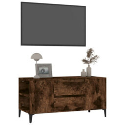Berkfield Tv Cabinet Smoked Oak 102X44.5X50 Cm Engineered Wood - thumbnail 4