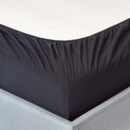 Homescapes Black Egyptian Cotton Deep Fitted Sheet 200 Tc, Double - thumbnail 2