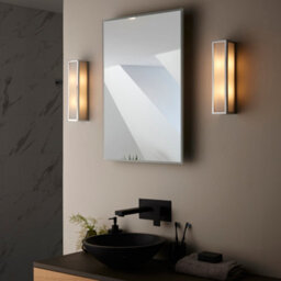 Anson Lighting Nayland Chrome With Frosted Glass Contemporary 2 Light Bathroom Wall Light - thumbnail 5