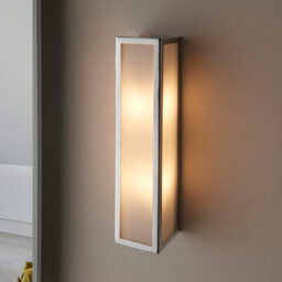 Anson Lighting Nayland Chrome With Frosted Glass Contemporary 2 Light Bathroom Wall Light - thumbnail 7