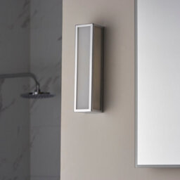 Anson Lighting Nayland Chrome With Frosted Glass Contemporary 2 Light Bathroom Wall Light - thumbnail 4