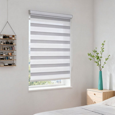 Living And Home Polyester Manual Zebra Roller Shade Blind 45 X 150Cm - image 1