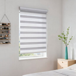 Living And Home Polyester Manual Zebra Roller Shade Blind 45 X 150Cm - thumbnail 1