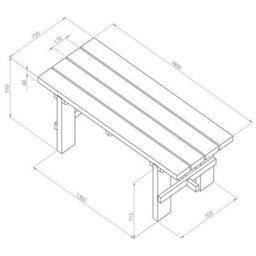 Rebecca Table Wooden Garden Outdoor Table By Zest Outdoor Living - thumbnail 4