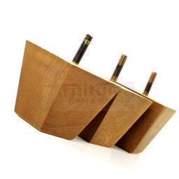 L&F 4X Wood Furniture Legs M10 65mm High Dark Oak Stain Replacement Sofa Feet Stools Chairs Sofas Cabinets Beds Pkc364 - thumbnail 3