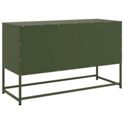 Berkfield Highboard White 36X39X107 Cm Steel - thumbnail 8