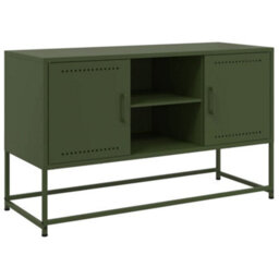 Berkfield Highboard White 36X39X107 Cm Steel - thumbnail 2