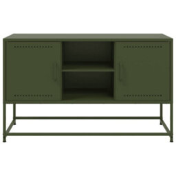 Berkfield Highboard White 36X39X107 Cm Steel - thumbnail 6