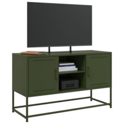 Berkfield Highboard White 36X39X107 Cm Steel - thumbnail 4
