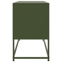 Berkfield Highboard White 36X39X107 Cm Steel - thumbnail 7