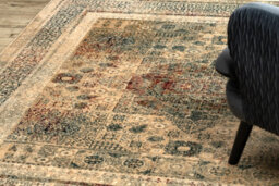 RugsX Wool Carpet Omega Mamluk Square - Rosette Vintage Cream 200X200 Cm - thumbnail 5