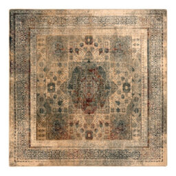 RugsX Wool Carpet Omega Mamluk Square - Rosette Vintage Cream 200X200 Cm - thumbnail 2