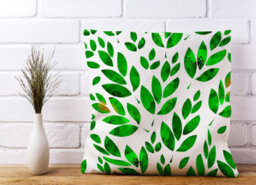 Warren Reed Designer Watercolor Abstract Leaves Cushions 45Cm X 45Cm - thumbnail 2