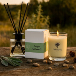 Nicola Spring Sage Retreat Scented Candle - 400G 28H Natural Single Wick Soy Wax Aromatherapy Candle Home Fragrance - thumbnail 5