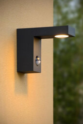 Lucide Texas-Ir Modern Wall Spotlight Outdoor, Pir Sensor - Led - 1X7W 3000K - Ip54 - Anthracite - thumbnail 4