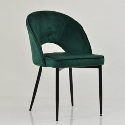 Lakeland Furniture Flair Green Velvet Black Leg Dining Chair - thumbnail 4