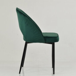 Lakeland Furniture Flair Green Velvet Black Leg Dining Chair - thumbnail 5