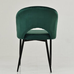 Lakeland Furniture Flair Green Velvet Black Leg Dining Chair - thumbnail 6