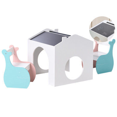 Beliani Kids Table With Chairs Wooli Multicolour - image 1