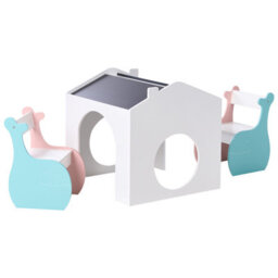 Beliani Kids Table With Chairs Wooli Multicolour - thumbnail 4
