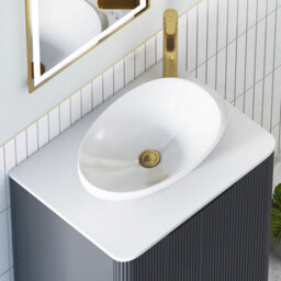 Royal Bathrooms Avenza 600mm Matt Obsidian Black Wall Hung Bathroom Countertop Vanity Unit 1 Drawer With Nova Basin - thumbnail 7