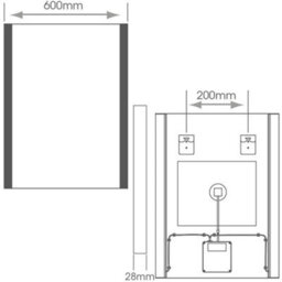 Led Bathroom Mirror With Bluetooth Speaker - 600mm X 800mm, Ip44, Demister, Tunable White - thumbnail 4