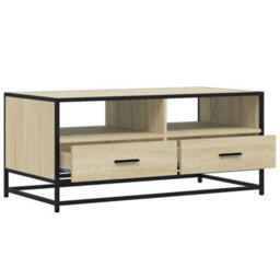 Berkfield Coffee Table Sonoma Oak 100X50X45 Cm Engineered Wood And Metal - thumbnail 8
