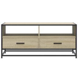Berkfield Coffee Table Sonoma Oak 100X50X45 Cm Engineered Wood And Metal - thumbnail 5