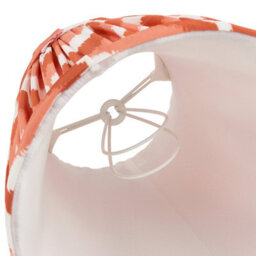 Loops Set Of 2 Elegant Apricot Orange Tapered Lamp Shades With Zigzag Design - thumbnail 4
