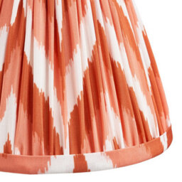 Loops Set Of 2 Elegant Apricot Orange Tapered Lamp Shades With Zigzag Design - thumbnail 3