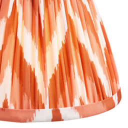 Loops Set Of 2 Elegant Apricot Orange Tapered Lamp Shades With Zigzag Design - thumbnail 2