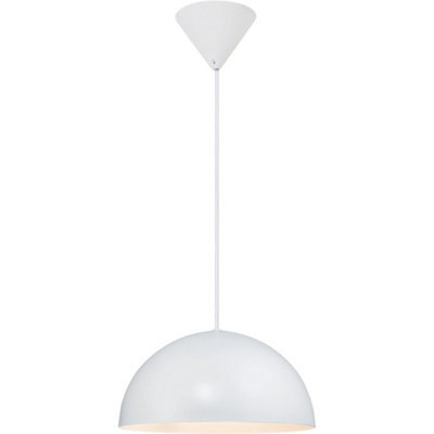 Nordlux Ellen Metal Pendant Light Dome Shade White,mains - image 1