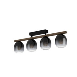 Eglo Filago Pinewood And Ombre Glass Ceiling Light - thumbnail 2