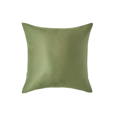 Homescapes Moss Green Continental Pillowcase Organic Cotton 400 Tc, 40 X 40Cm - image 1