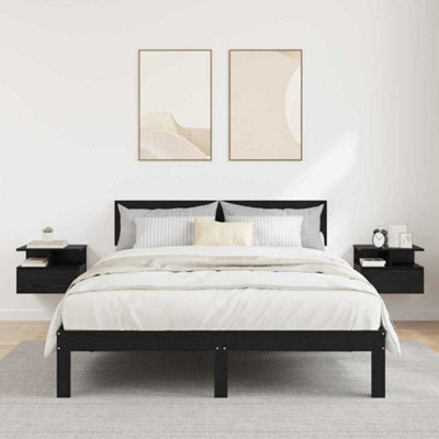 Berkfield Floating Nightstands 2 Pcs Black Oak 40X31X27 Cm Engineered Wood - image 1