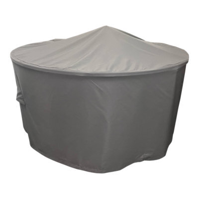 Grey Round Garden Table Cover (H)75Cm (Dia)120Cm - image 1