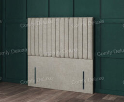 Comfy Deluxe 4Ft Small Double Beige Linen Vienna  Floorstanding 54Inch Headboard