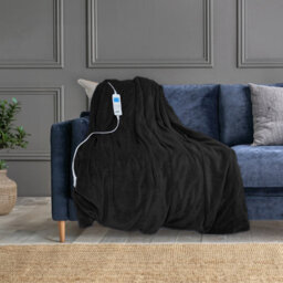 Neo Electric Heated Throw Over Blanket - Black - thumbnail 6