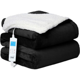 Neo Electric Heated Throw Over Blanket - Black - thumbnail 3