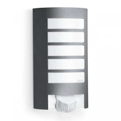 Steinel L 12 S Anthracite Modern Outdoor Wall Light Pir Motion Sensor Aluminium Ip44 - image 1