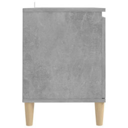 Vidaxl Tv Cabinet With Solid Wood Legs Concrete Grey 103.5X35X50 Cm - thumbnail 6