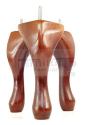 L&F Queen Anne Wooden Legs Dark Oak 150mm High Set Of 4 Replacement Furniture Feet Chairs Sofas Footstools M10 (10mm) - thumbnail 4