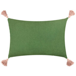Paoletti Delphine Floral Tasselled Polyester Filled Cushion, Coral, 40 X 60Cm - thumbnail 2
