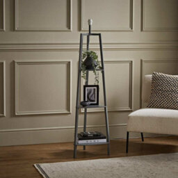Valuelights Hiru Grey 3 Tier Shelf Floor Lamp Base - thumbnail 1