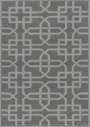 Machine Washable Cubed Trellis Design Anti Slip Doormats Dark Grey 57X90 Cm - thumbnail 4